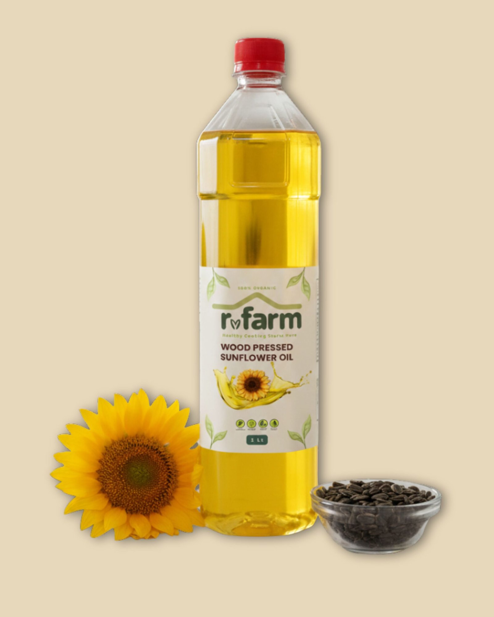 RVFarm-Pure Cold Pressed Sunflower Oil | Healthy Cooking Oil